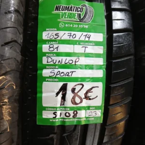 165 70 14 81T DUNLONP SPORT