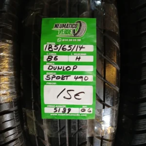 185 65 14 86H DUNLONP SPORT 490