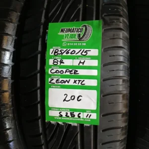 185 60 15 84H COOPER ZEON XTC