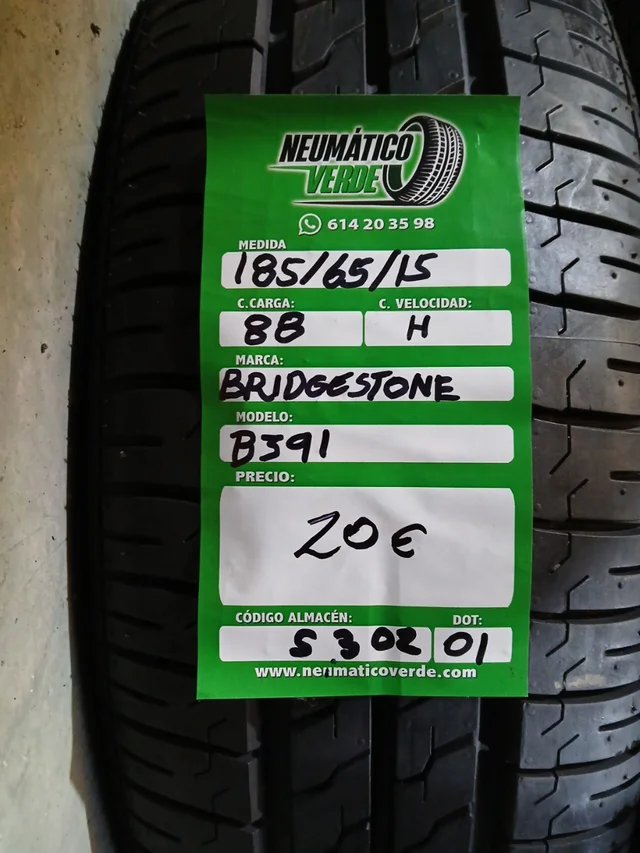 185 65 15 88H BRIDGESTONE B391