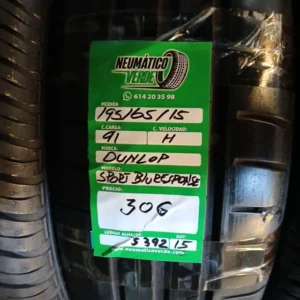 195 65 15 91H DUNLONP SPORT BLURESPONCE