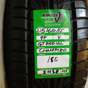 215 60 15 94Y GT RADIAL CHAMPIRO