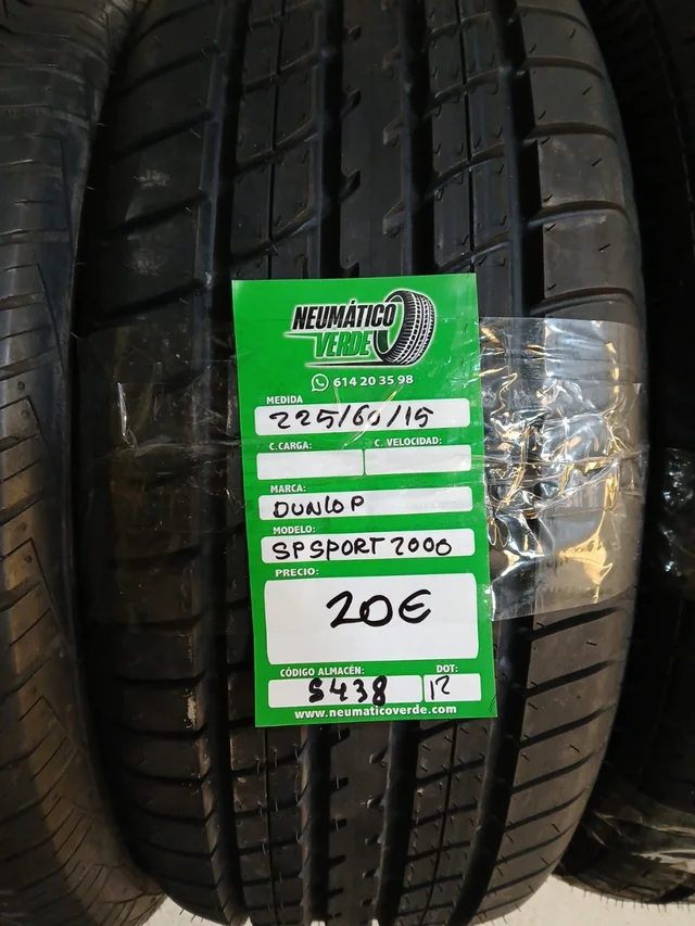 225 60 15 DUNLONP SP SPORT 2000