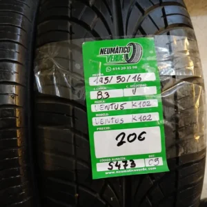 195 50 16 83V HANKOOK VENTUS K102