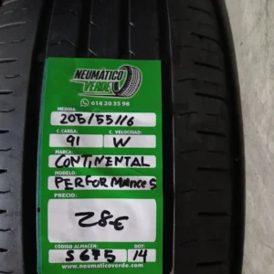 205 55 16 91W CONTINENTAL PERFORMANCE 5