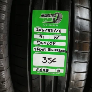 205 55 16 91W DUNLONP SPORT BLURESPONCER