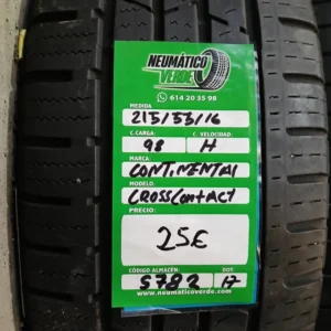 215 55 16 98H CONTINENTAL CROSS CONTACT