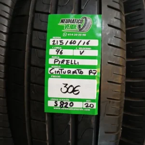 215 60 16 96V PIRELLI CINTURATO P7