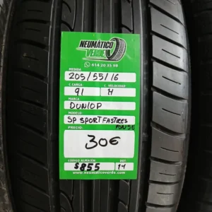 205 55 16 91H DUNLONP SPORT FASTRESPONCE