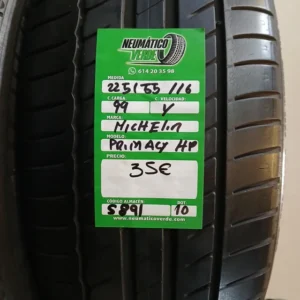 225 55 16 99Y MICHELIN PRIMACY HP