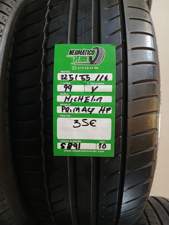 225 55 16 99Y MICHELIN PRIMACY HP