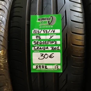 225 55 16 95Y BRIDGESTONE TURANZA TOO1