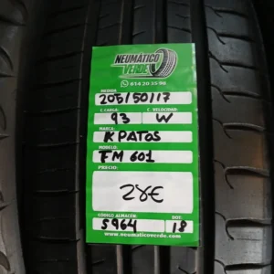 205 50 17 93W K PATOS FM 601