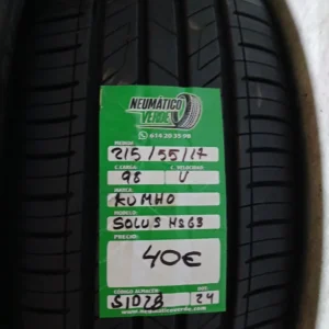 215 55 17 98V KUMHO SOLUS HS63