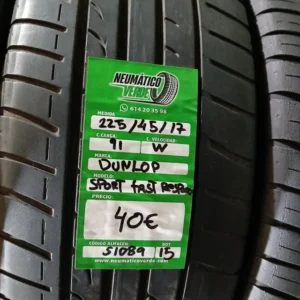 225 45 17 91W DUNLONP SPORT FASTRESPONCE