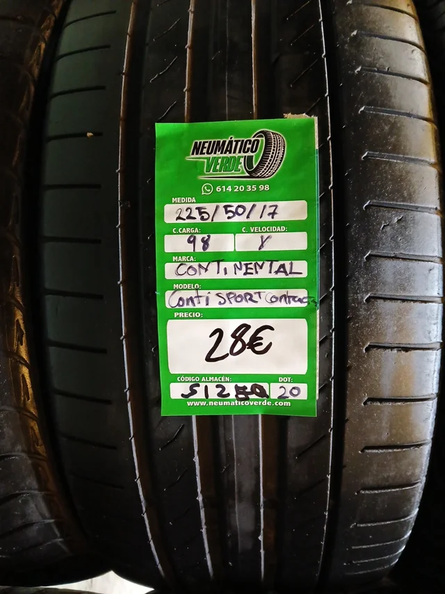 225 50 17 98Y CONTINENTAL CONTISPORTCONTACT