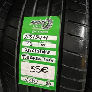 205 50 17 93W BRIDGESTONE TURANZA T005