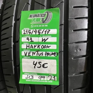 215 45 17 91W HANKOOK VENTUS PRIME