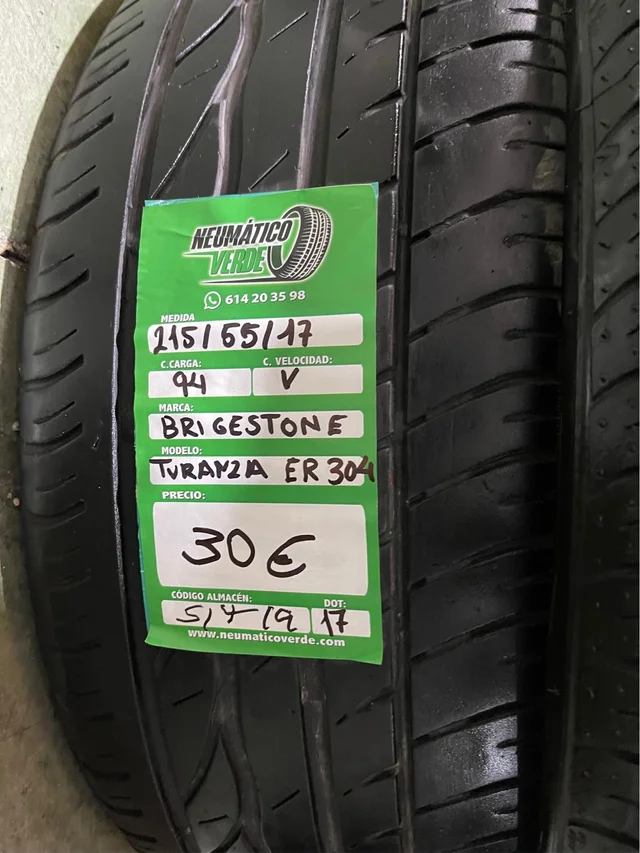 215 55 17 94V BRIGESTONE TURANZA ER 304
