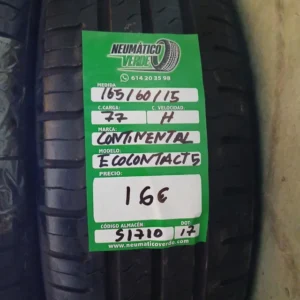 165 60 15 77H CONTINENTAL ECOCONTACT5