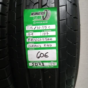 215 70 15 109/107S BRIDGESTONE DURAVIS