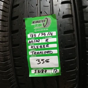 185 75 16 104/102R KLEBER TRANSPRO