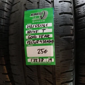 205 65 16 107/105T GOOD YEAR VECTOR 4 SEASONS