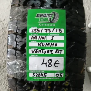 235 75 15 104/101S KUMHO VENTURE AT