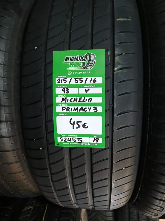 215 55 16 93V MICHELIN PRIMACY 3